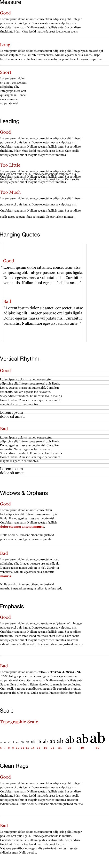 8 Typographic Rules